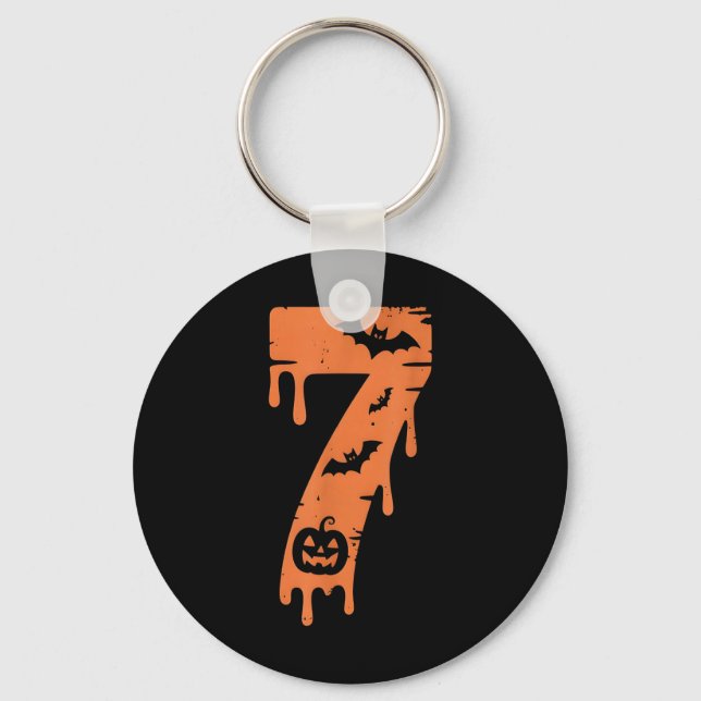Chaveiro 7 Meme de Número 67 Seis Sete Halloween  (Frente)