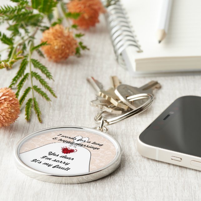 Chaveiro 7 Palavras Para Um Casamento Longo E Casamento Fel (Lateral)