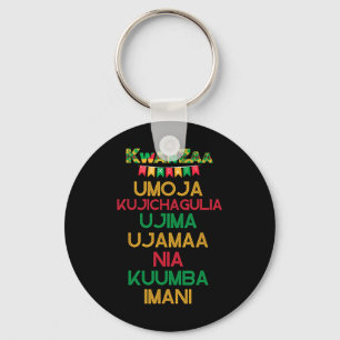 Chaveiro 7 Princípios Da Banda Africana Kwanzaa Happy Kwanz