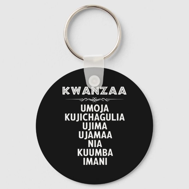 Chaveiro 7 Princípios De Kwanzaa (Frente)
