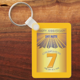 Chaveiro 7 Year Sober Anniversary | Golden Ray 12 Step