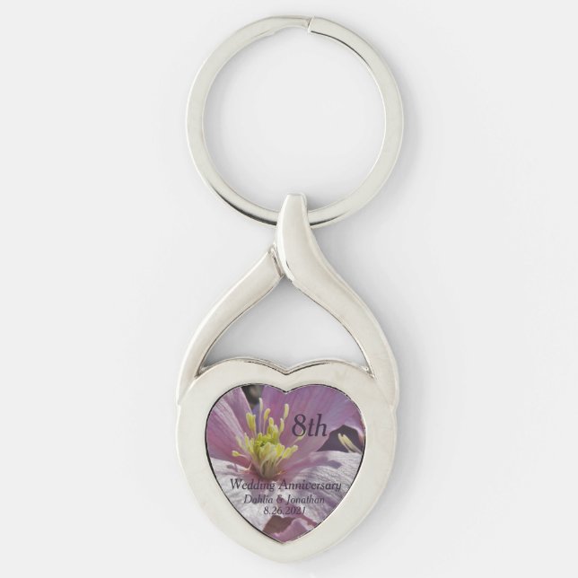 Chaveiro 8º Aniversário de Casamento (Frente)