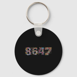 Chaveiro 8647 Anti Trump Floral Retro