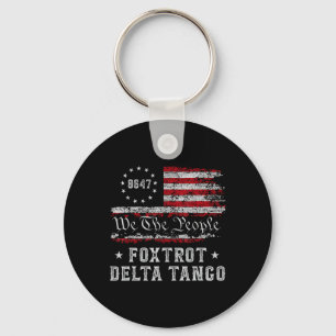 Chaveiro 8647 Anti Trump Foxtrots Deltas Tangos Impeach 47