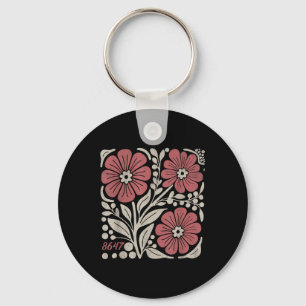 Chaveiro 8647 Sutil Anti Trump 86 47 Estilo Floral Boho _3