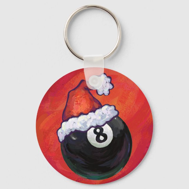 Chaveiro 8 Ball Christmas Hat (Frente)