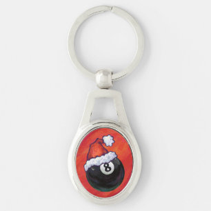 Chaveiro 8 Ball Christmas Red Hat