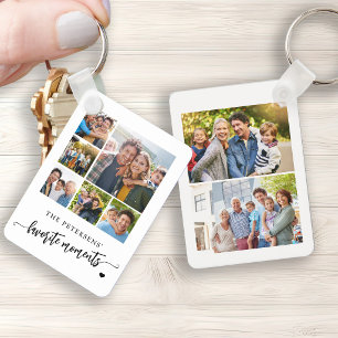 Chaveiro 8 colagem de fotos nome da família personalizado