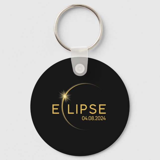 Chaveiro 8 Eclipse Solar Total 2024 (Frente)