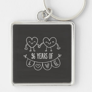 Chaveiro 964. º aniversário do Gift Chalk Hearts