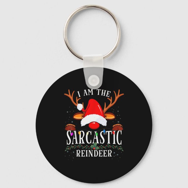 Chaveiro 99 I Am The Sarcastic Reindeer Uni-adults Black Co (Frente)