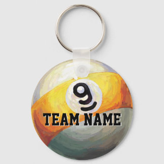 Chaveiro 9 Ball Custom Team Name