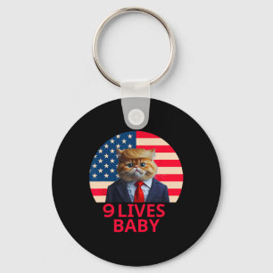 Chaveiro 9 Vidas Pelo Gato Trump 2024 Vitória Vencedor Trum