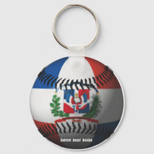 Chaveiro A bandeira da República Dominicana cobriu o