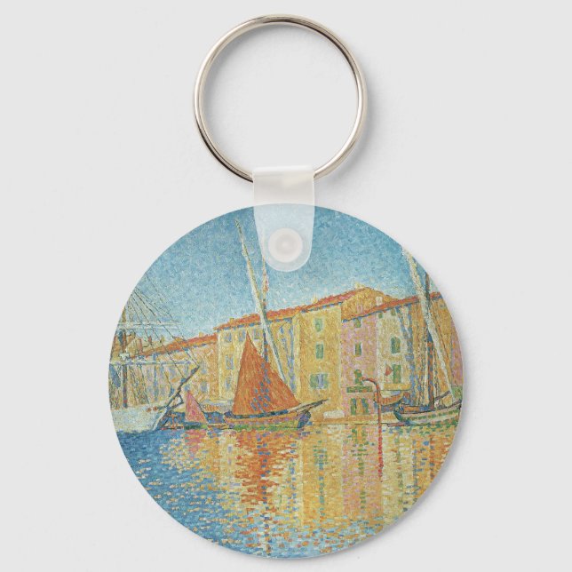 Chaveiro A boia vermelha de Paul Signac, Pointilismo da Vin (Frente)