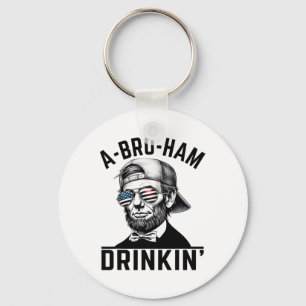 Chaveiro A-bro-ham Drinkin American Funny 4 De Julho Abe L
