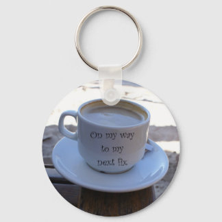 Chaveiro "A caminho do meu próximo conserto" Coffee Cup Key