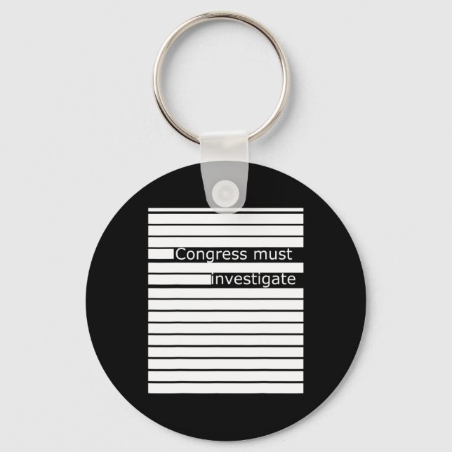 Chaveiro A Camiseta Redigida Ag Barr Do Relatório Mueller (Frente)