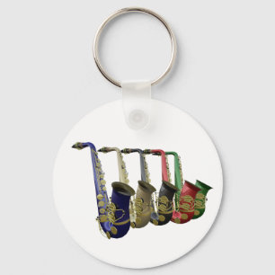 Chaveiro A chave ao bom Keyring da música do saxofone