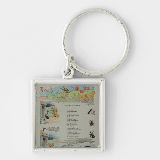 Chaveiro A cigarra e a formiga das fábulas (Frente)