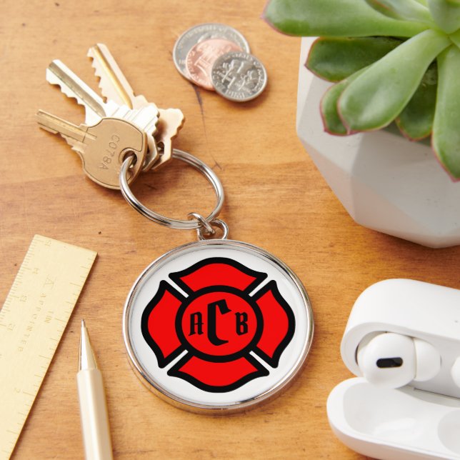 Chaveiro A Cruz Floriana com Monograma (Mesa)