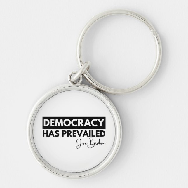 Chaveiro A democracia prevaleceu Joe Biden (Frente)