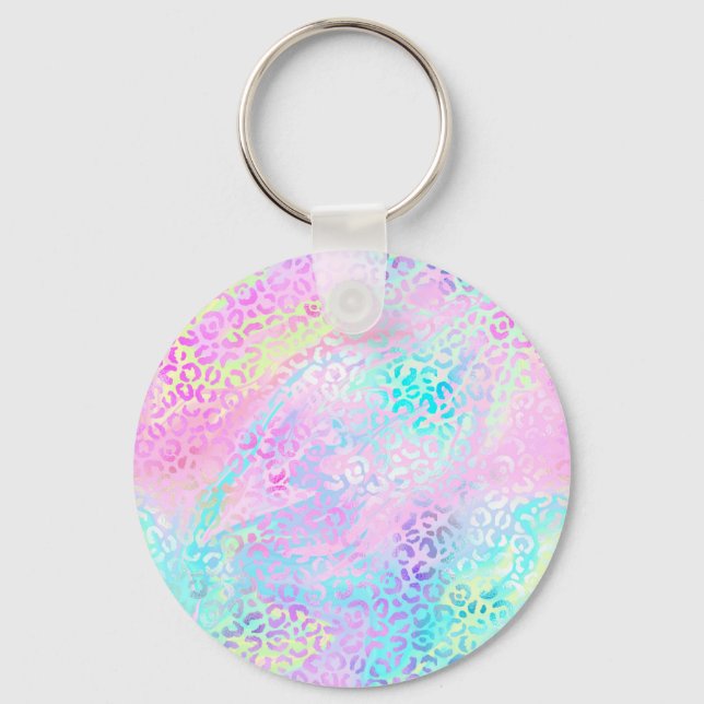 Chaveiro A Design 10 da Série Leopardo Iridescente (Frente)