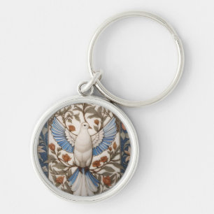 Chaveiro A Dove Pacífica William Morris Inspirou Floral