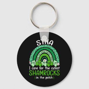 Chaveiro A Enfermeira Mais Fofa de Shamrocks Dia de São Pat