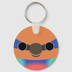 Chaveiro A face de um papagaio pigmeu de peito vermelho