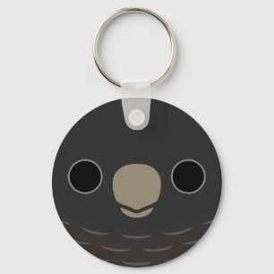 Chaveiro A face de uma cacatua Gang-gang fêmea