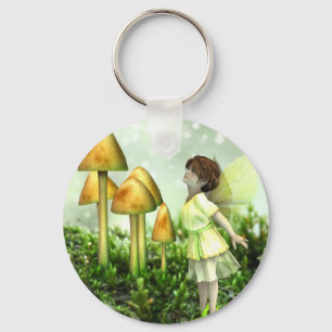 Chaveiro A fada curiosa - fada e Toadstools