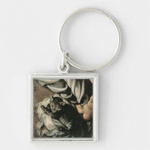 Chaveiro A família santamente em torno de um fogo,