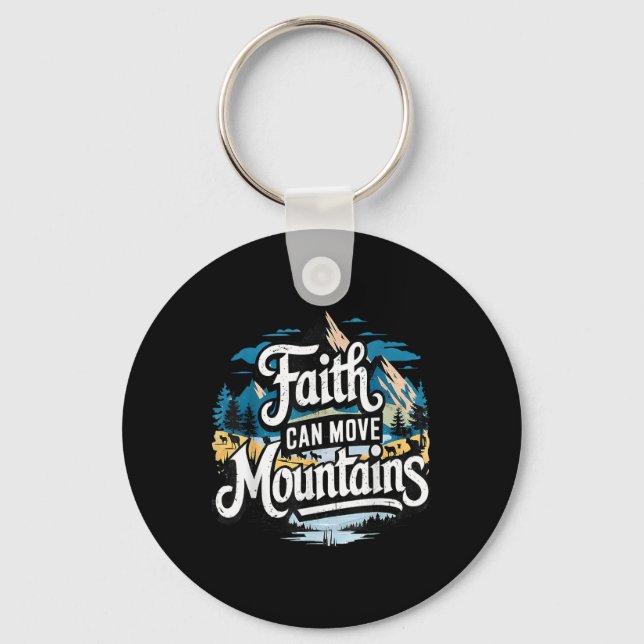 Chaveiro A Fé Pode Mover Montanhas Jesus Religioso Cristão (Frente)