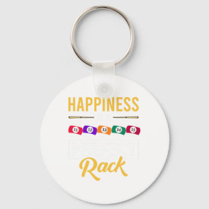 Chaveiro A Felicidade É Um Jogo De Bilhar De Rack Perfeito