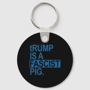 Chaveiro A Fralda King Trump É Um Porco Fascista (Azul De A