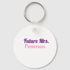Chaveiro A futura Sra. adiciona namebride parte da solteira