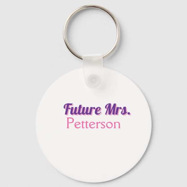 Chaveiro A futura Sra. adiciona namebride parte da solteira (Frente)