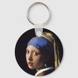 Chaveiro A Garota com pérolas a ouvir por Johannes Vermeer