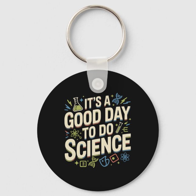 Chaveiro A Good Day To Do Science Teacher Lover School Stem (Frente)
