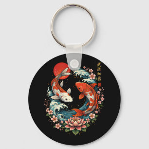 Chaveiro A Grande Onda Perto de Koi Fish