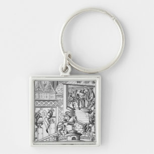 Chaveiro A hortelã, após um woodcut 'em De l'Institution