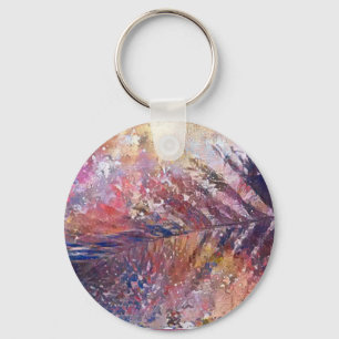 Chaveiro A.I. fotografia melhorada, bela folha na natureza