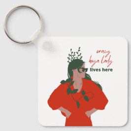 Chaveiro A Louca Senhora Hoya Vive Aqui Um Engraçado Hobby