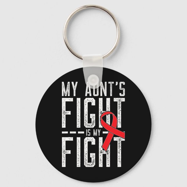 Chaveiro A Luta da Minha Tia é a Sensibilização para a Luta (Frente)