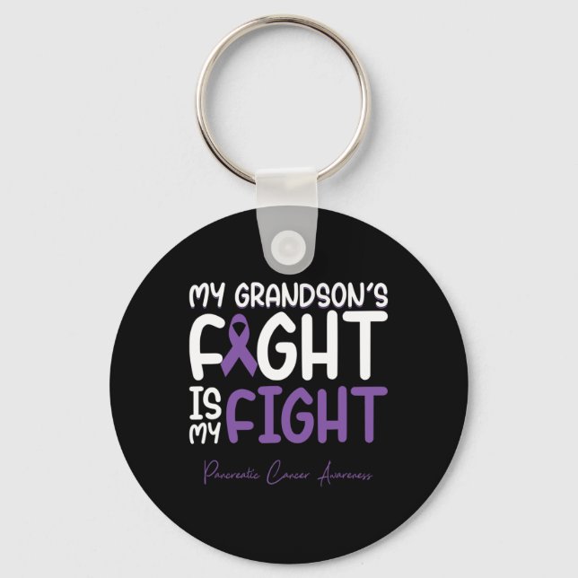 Chaveiro A Luta do meu neto é o meu Câncer de pâncreas de L (Frente)
