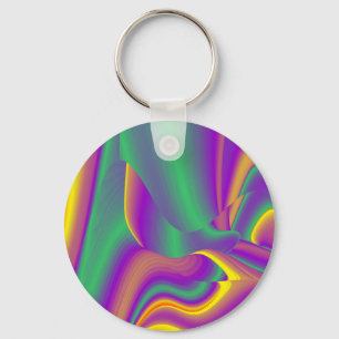 Chaveiro A Mágica das Cores, Abstrato 3D Rainbowart