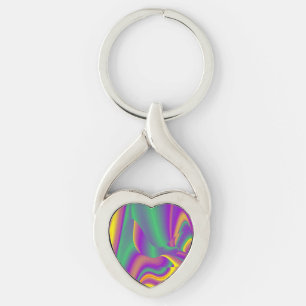 Chaveiro A Mágica das Cores, Abstrato 3D Rainbowart