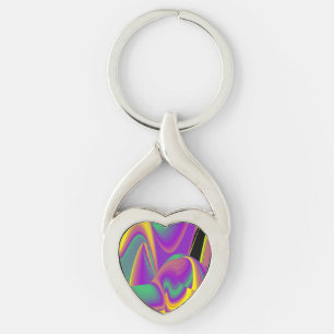 Chaveiro A Mágica das Cores, Abstrato 3D Rainbowart