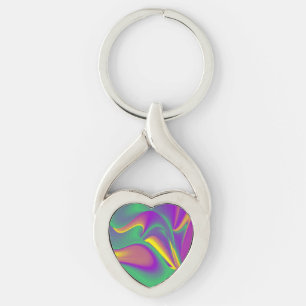 Chaveiro A Mágica das Cores, Abstrato 3D Rainbowart
